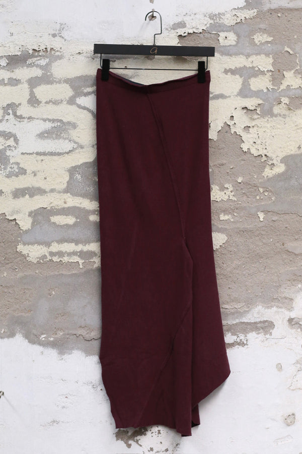 Marc Le Bihan Long mesh skirt 2752 series Cotton MLB-2752-clie de vin